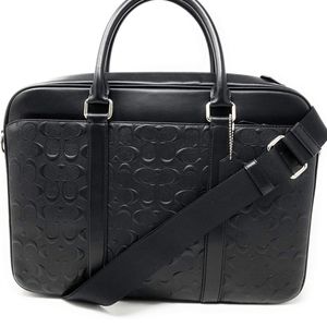 NWT Coach Signature Laptop Briefcase Bag NWT Designer Rare style Embossed